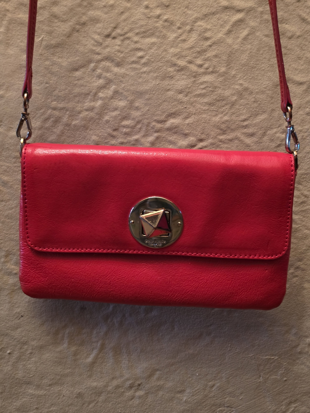 Kate Spade Red Leather Crossbody Bag Turnlock Mini Purse
